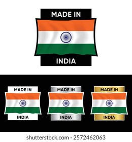 Made in India Badge Tag Seal Make in India Stamp