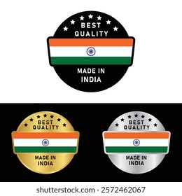 Made in India Badge Tag Seal Make in India Stamp