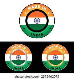 Made in India Badge Tag Seal Make in India Stamp