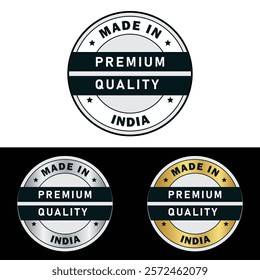 Made in India Badge Tag Seal Make in India Stamp