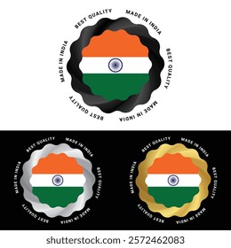 Made in India Badge Tag Seal Make in India Stamp