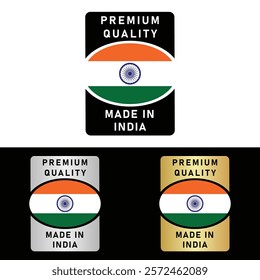 Made in India Badge Tag Seal Make in India Stamp