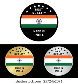 Made in India Badge Tag Seal Make in India Stamp