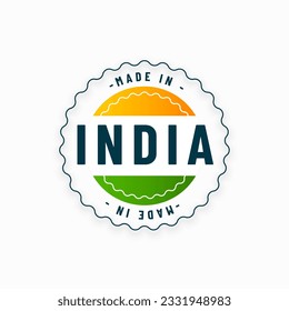 made in india circular sign background for business promotion vector