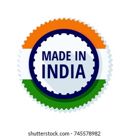 Made in India label illustration