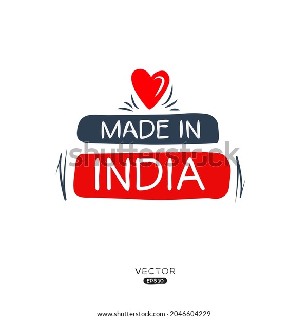 Made India India Logo Design Vector Stock Vector (Royalty Free ...