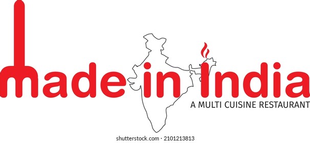 Made In India Logo For Food Chain 