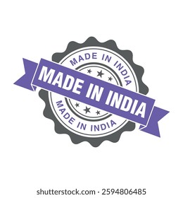 Made in India Rubber Stamp Vector Template
