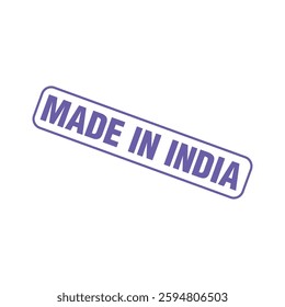 Made in India Rubber Stamp Vector Template