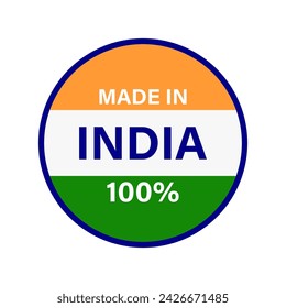 Hecho en la India icono de signo de diseño simple básico