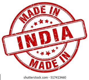 Made In India. Stamp.