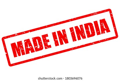 Made In India Vector Grunge Stamp