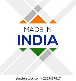 Made in India, vector illustration.