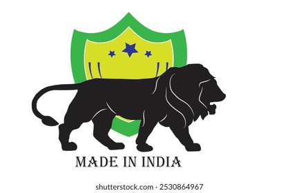 Made in india vector illustration on white background.