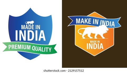 'made in india' vibrant vector icon set, premium quality, make in inda abstract