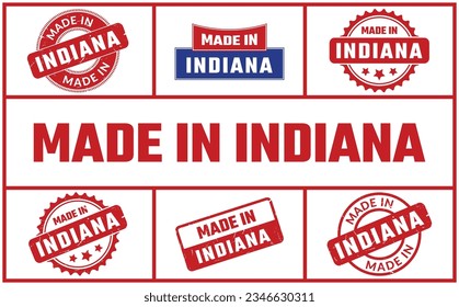 Made In Indiana Rubber Stamp Set