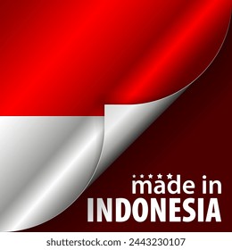 Made in Indonesia graphic and label. Element of impact for the use you want to make of it.