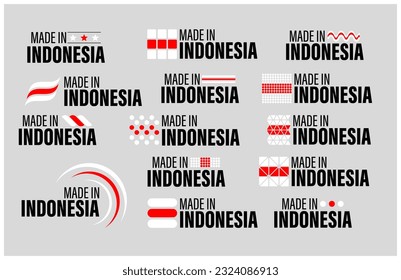 Made in Indonesia graphic and label set. Element of impact for the use you want to make of it.