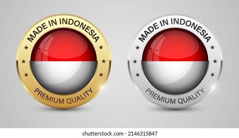 Made in Indonesia graphics and labels set. Some elements of impact for the use you want to make of it.
