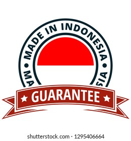 Made in Indonesia label illustration