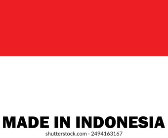 Made in Indonesia, Make in Indonesia, Manufacture sign, Indonesia product icon, Made in Indonesia icon
