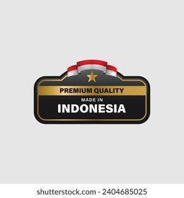 Made in indonesia product label and logo template