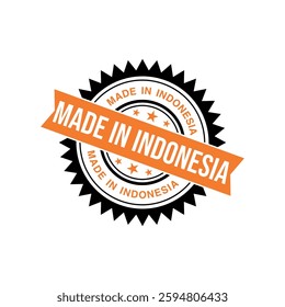 Made in Indonesia Rubber Stamp Vector Template