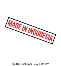 Made in Indonesia Rubber Stamp Vector Template