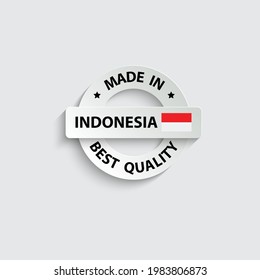 hecho en Indonesia     marca vectorial. insignia con Indonesia    marcar