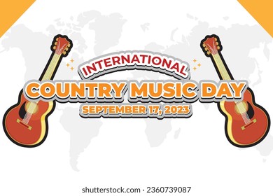 I made an INTERNATIONAL COUNTRY MUSIC DAY design using guitar music icons and modern accessories. suitable for use in news, get it now