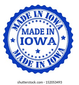 Made in Iowa grunge rubber stamp, vector illustration