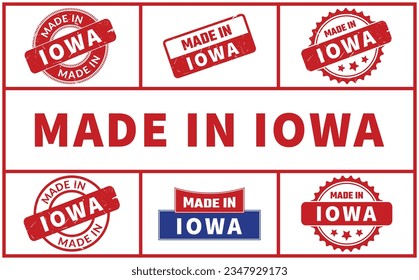 Made In Iowa Rubber Stamp Set