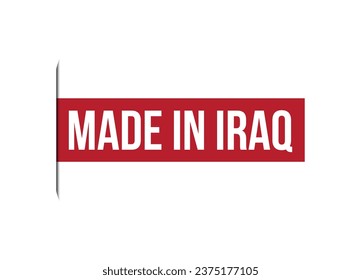 Made in Iraq red banner design vector illustration
