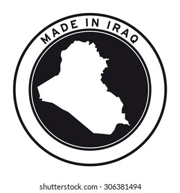 Made in Iraq vector logo sticker button