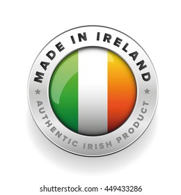 Made in Ireland button - Authentic irish product