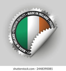 Made in Ireland graphic and label. Element of impact for the use you want to make of it.