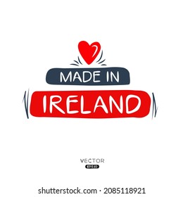 Made in Ireland, vector illustration.