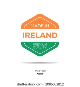 Made in Ireland, vector illustration.