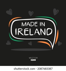 Made in Ireland, vector illustration.