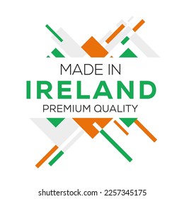 Made in Ireland, vector illustration.