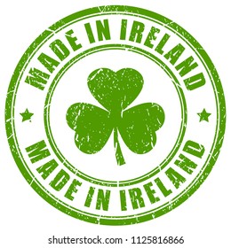 Made in Ireland vector stamp isolated on white background