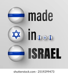 Feito em Israel gráfico e rótulo. Elemento de impacto para o uso que você deseja fazer dele.