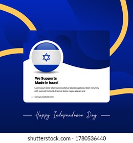 Made in Israel vector design. Flag vector with made in Israel. 