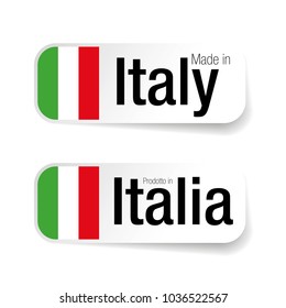 Made in Italia label with translation vector