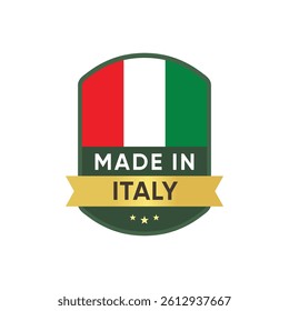 Made in Italy Badge Label Vector Design
