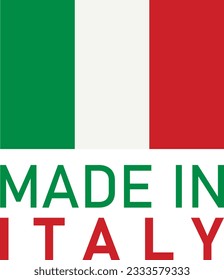 Made in Italy Badge Product Tag Symbol with and Text. Vector Image.