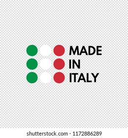 made in italy, circles vector logo on transparent background