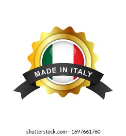 Made in Italy Emblem Badge Labels 3d