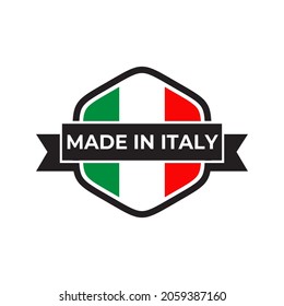 Made in Italy emblem label product vector logo symbol design