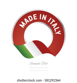 Made in Italy flag green color label button logo icon banner